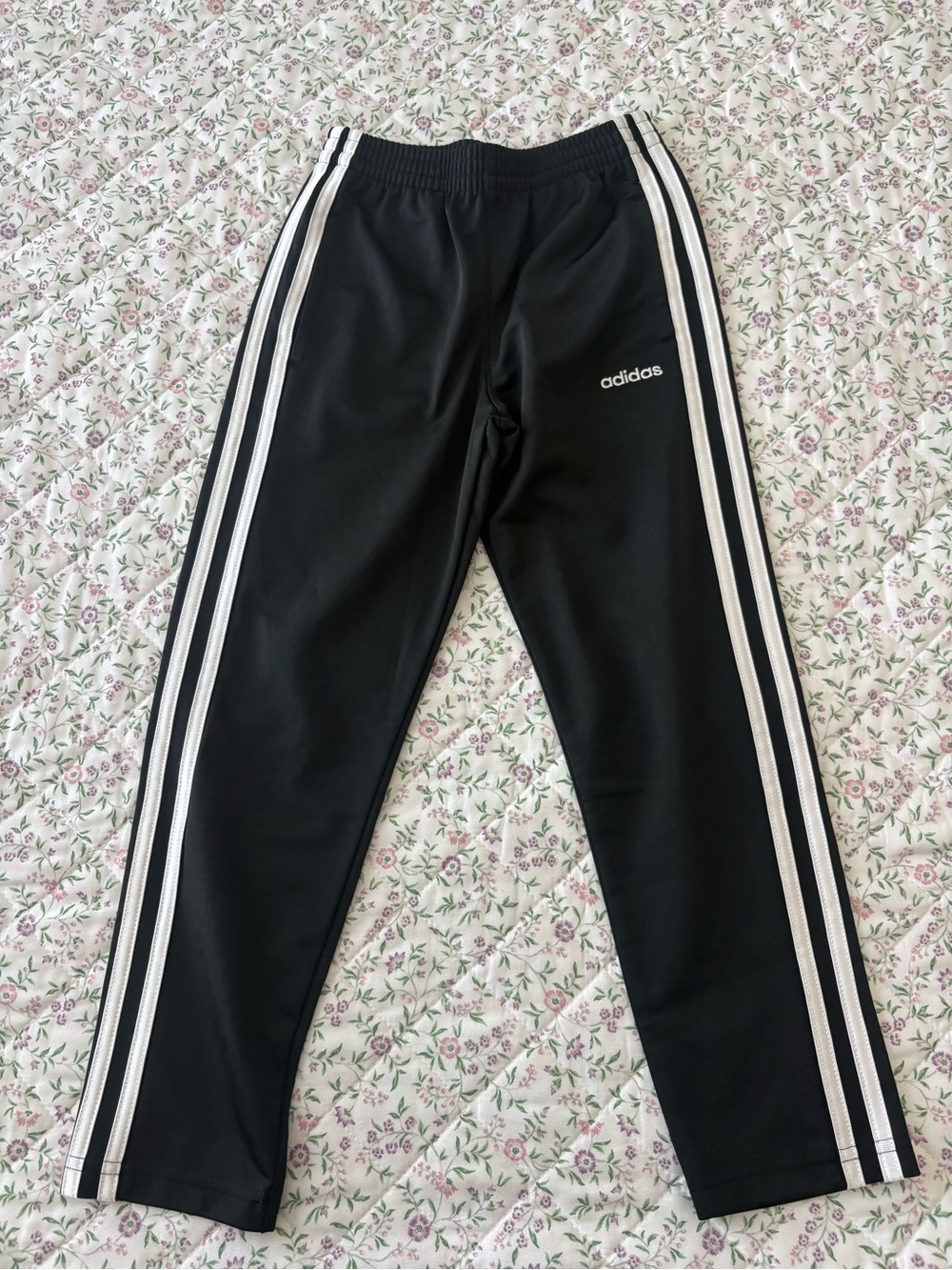 adidas Black Sweatpants with White Triple Stripes